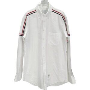 Thom Browne White striped cotton dress shirt